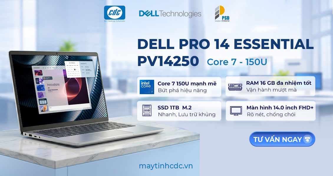Laptop Dell Pro 14 Essential PV14250 Core 7