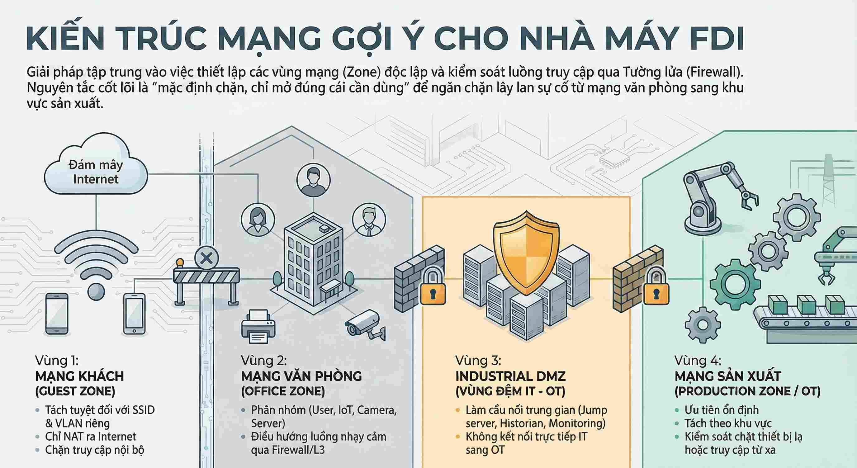 Kiến trúc mạng gợi ý cho nhà máy FDI