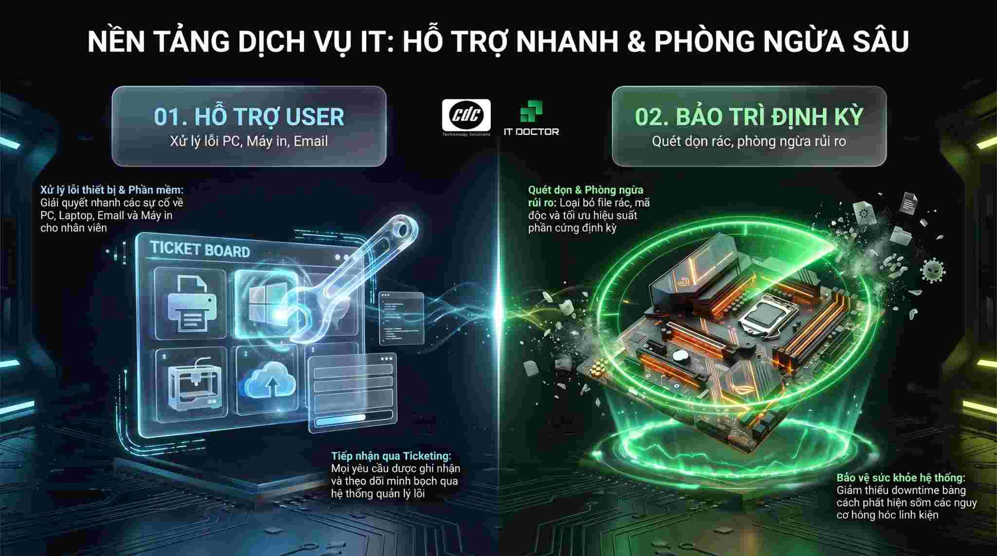 Nền tảng dịch vụ IT: Hỗ trợ nhanh - Phòng ngừa sâu