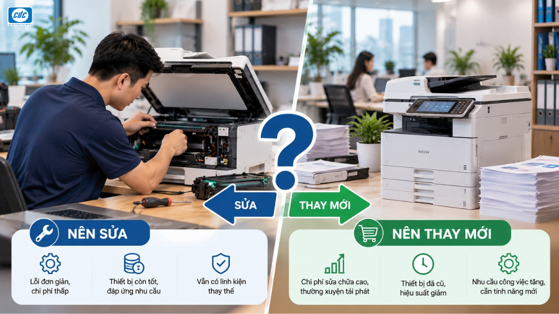 Máy in, máy scan văn phòng: Khi nào nên sửa, khi nào nên thay mới? (2)