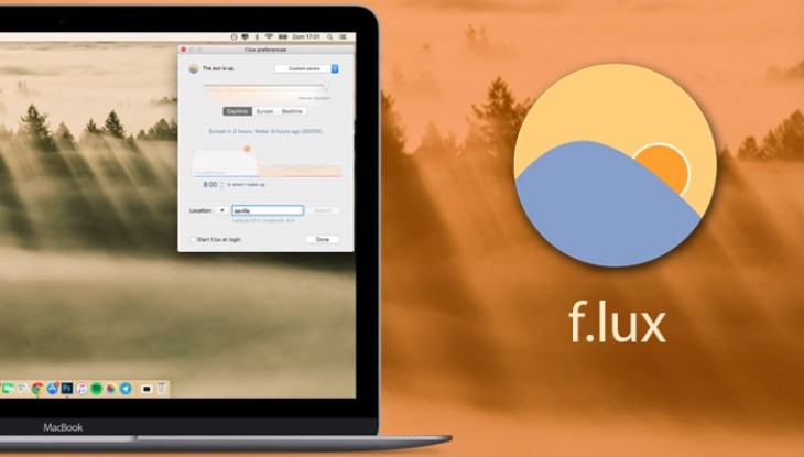 Phần mềm F.lux giúp bạn thay đổi độ sáng màn hình một cách dễ dàng.