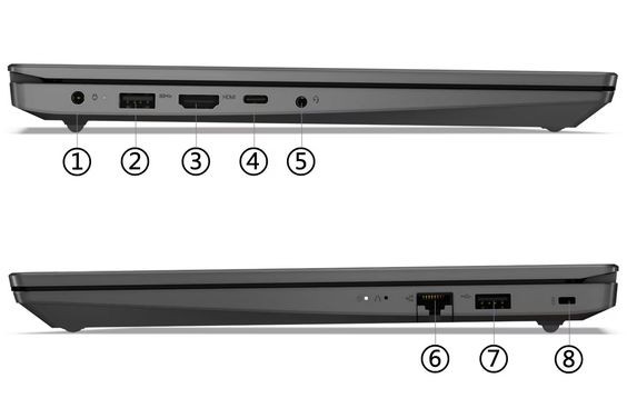 Lenovo V14 G4 IRU có thể linh hoạt kết nối với đầy đủ các cổng