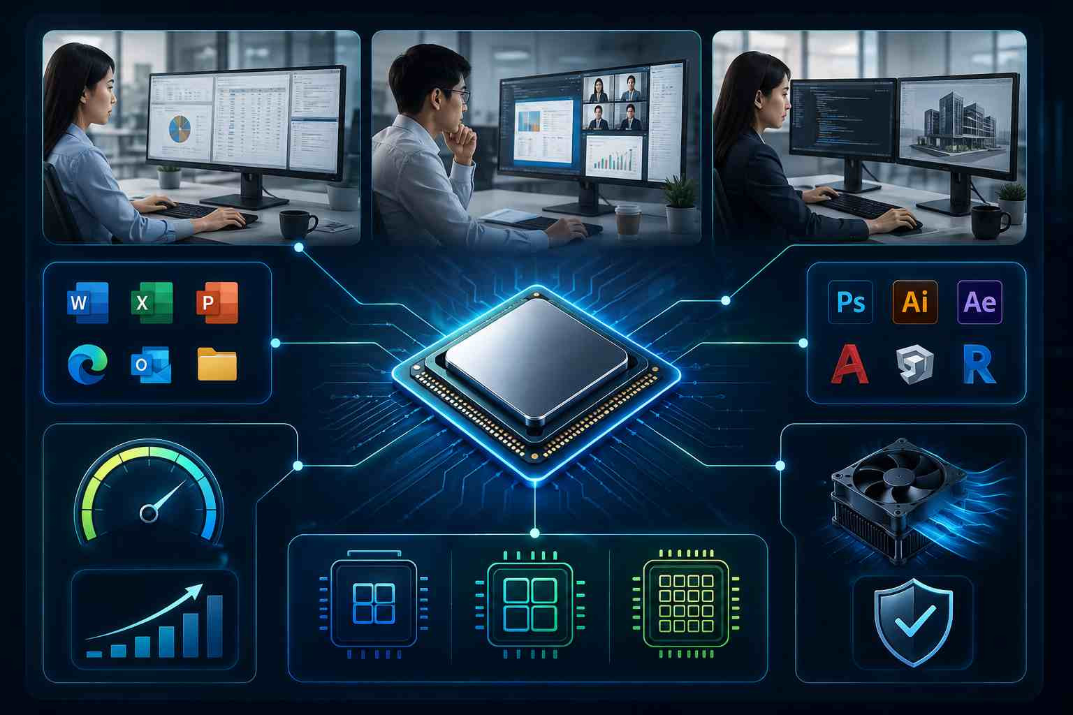 Chọn CPU cho máy văn phòng