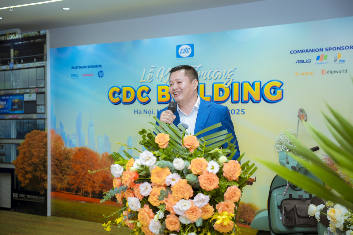 Ông Phạm Tuấn Dũng – Giám đốc CTCP Công nghệ CDC chia sẻ trong buổi lễ