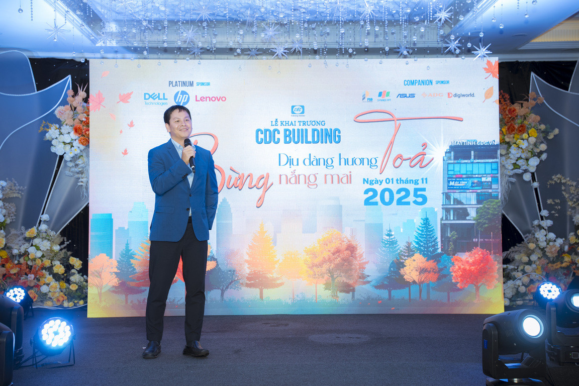 Ông Nguyễn Minh Đức – Tổng Giám đốc HP Việt Nam chia sẻ thân tình và gửi những lời chúc ấm áp