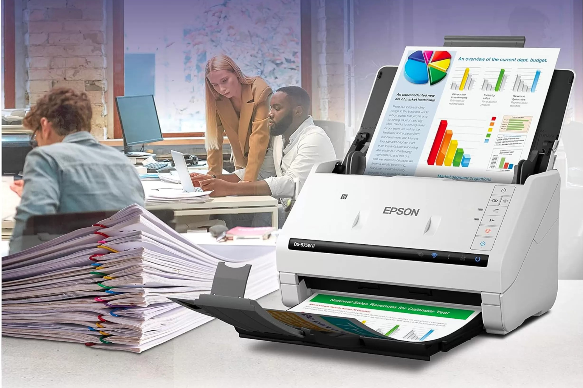 Epson DS-570WII được thiết kế dành riêng cho môi trường văn phòng chuyên nghiệp, nơi tốc độ xử lý hồ sơ quyết định hiệu quả vận hành.