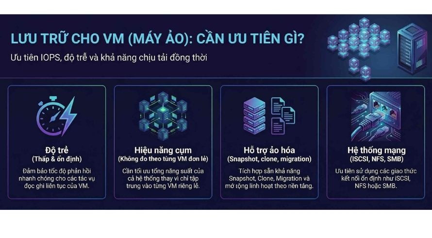 Lưu trữ cho VM cần ưu tiên gì