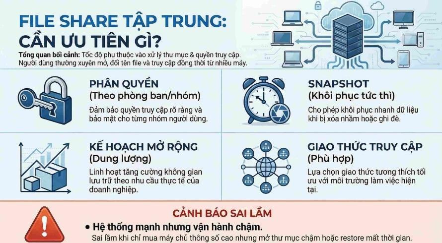File share tập trung cần ưu tiên gì?