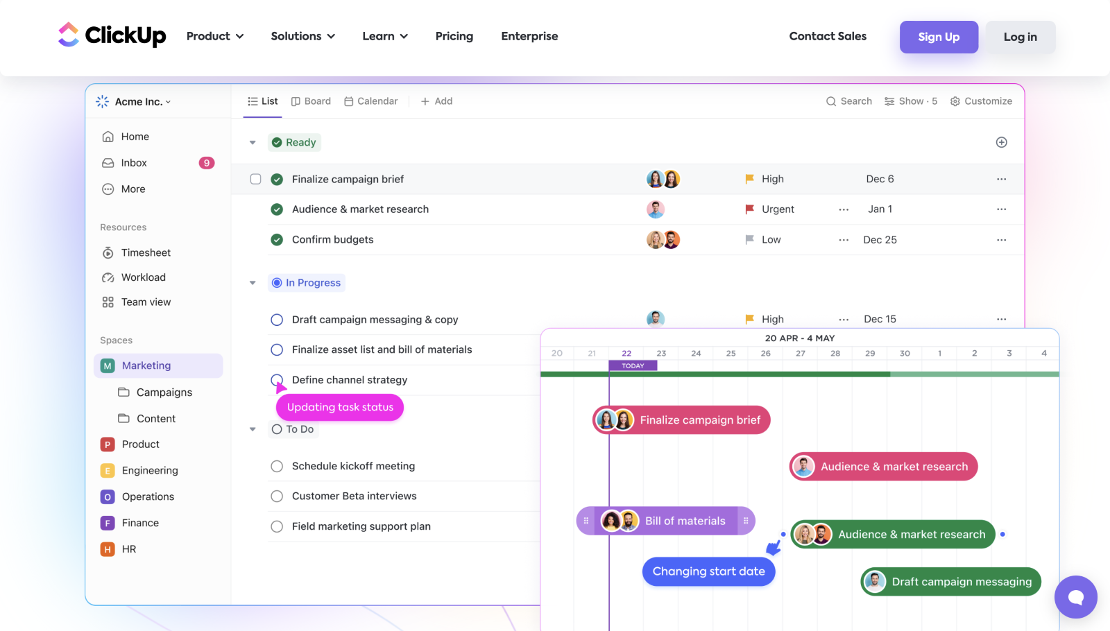 ClickUp là nền tảng toàn diện, cho phép tự xây dựng workflow theo nhu cầu riêng