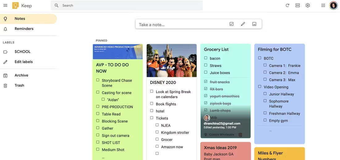 Google Keep cực kỳ nhẹ, thao tác nhanh và đồng bộ đa nền tảng