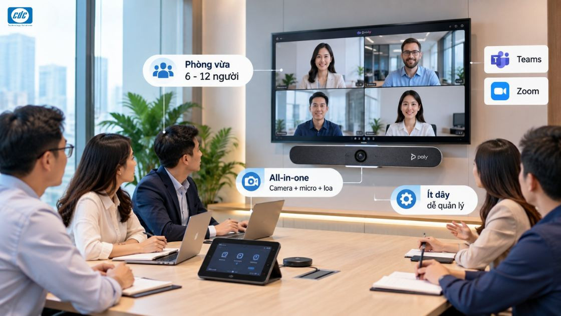 Chọn thiết bị hội nghị HP Poly theo quy mô phòng họp (1)