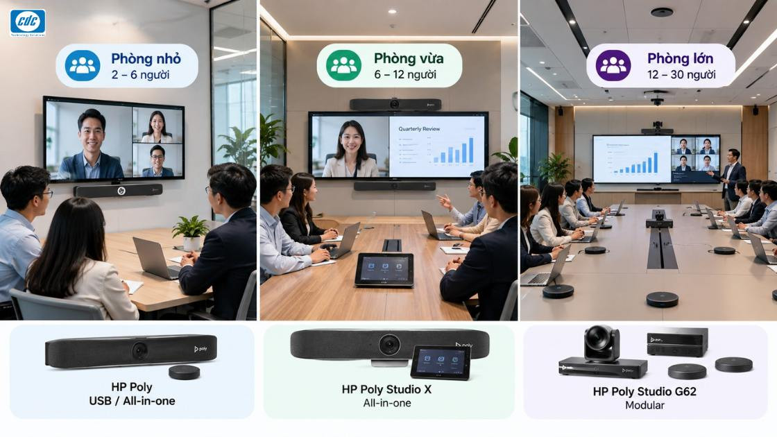 Chọn thiết bị hội nghị HP Poly theo quy mô phòng họp (3)