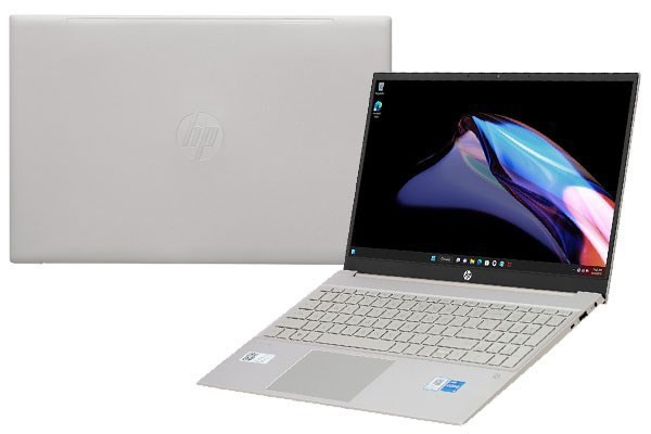 HP Pavilion 15-eg3098TU 8C5L9PA được thiết kế với tông màu vàng ấm (Warm Gold)