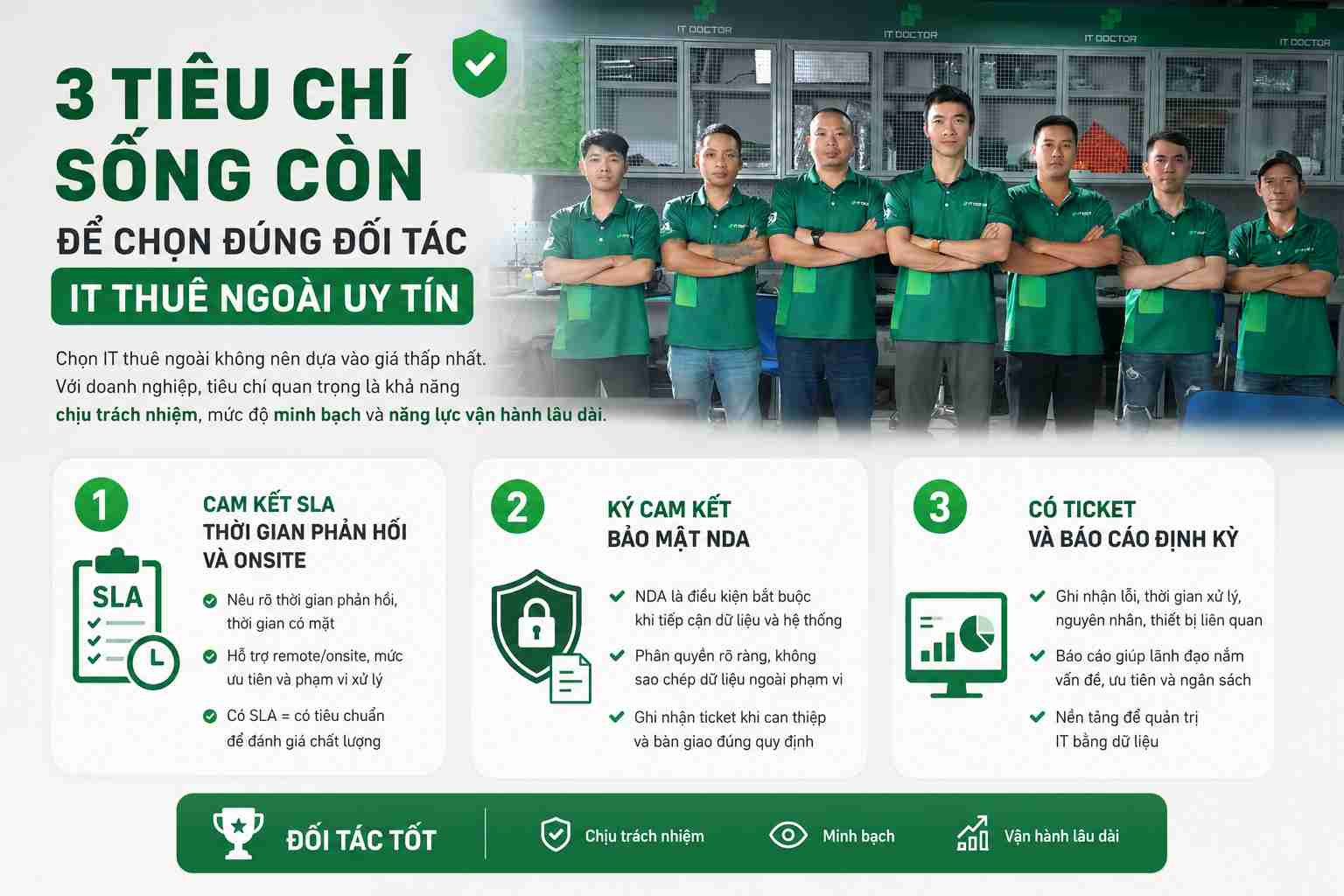 3 tiêu chí sống còn để chọn đúng đối tác IT thuê ngoài uy tín
