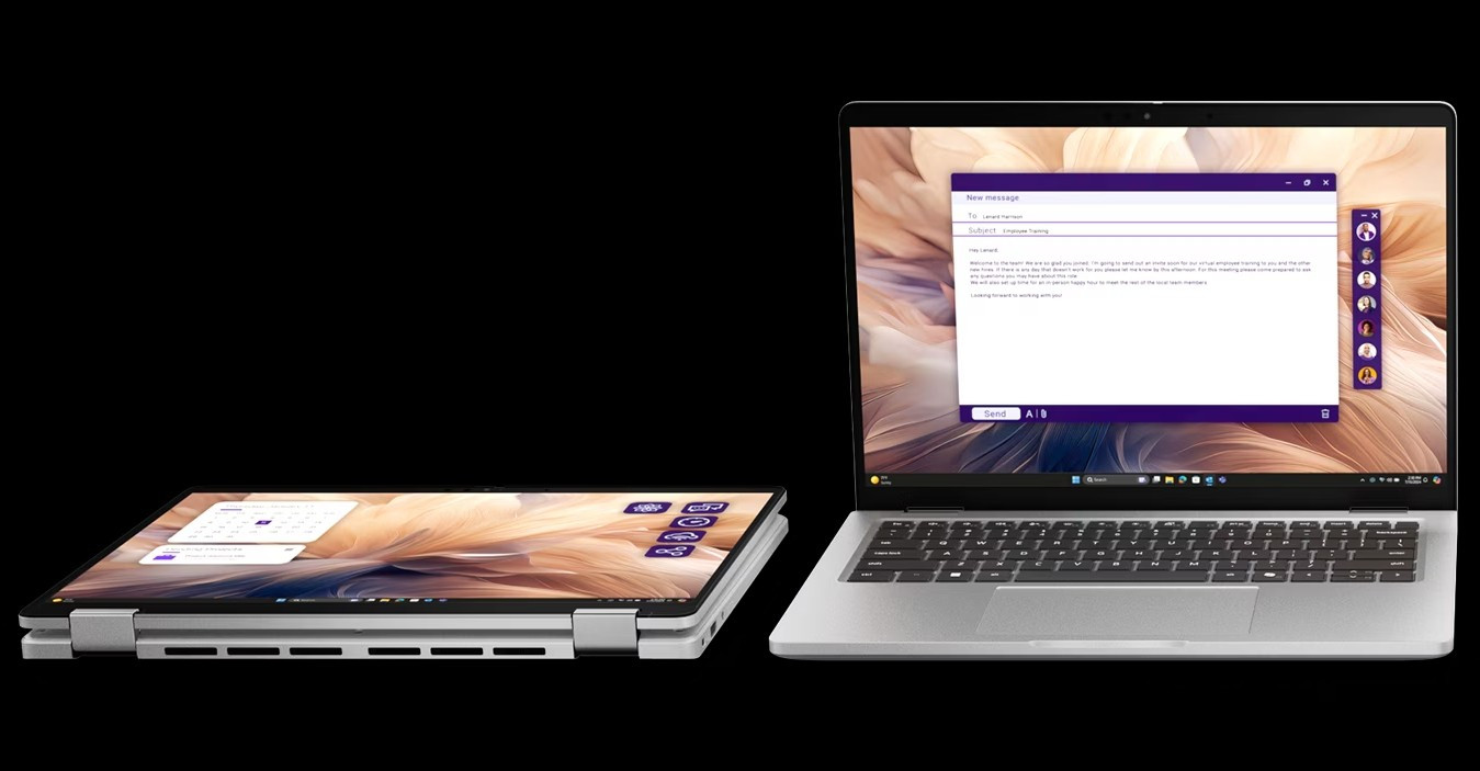 Màn hình của Dell Pro 14 Plus phù hợp cho công việc văn phòng, họp trực tuyến hay làm việc di động ngoài trời