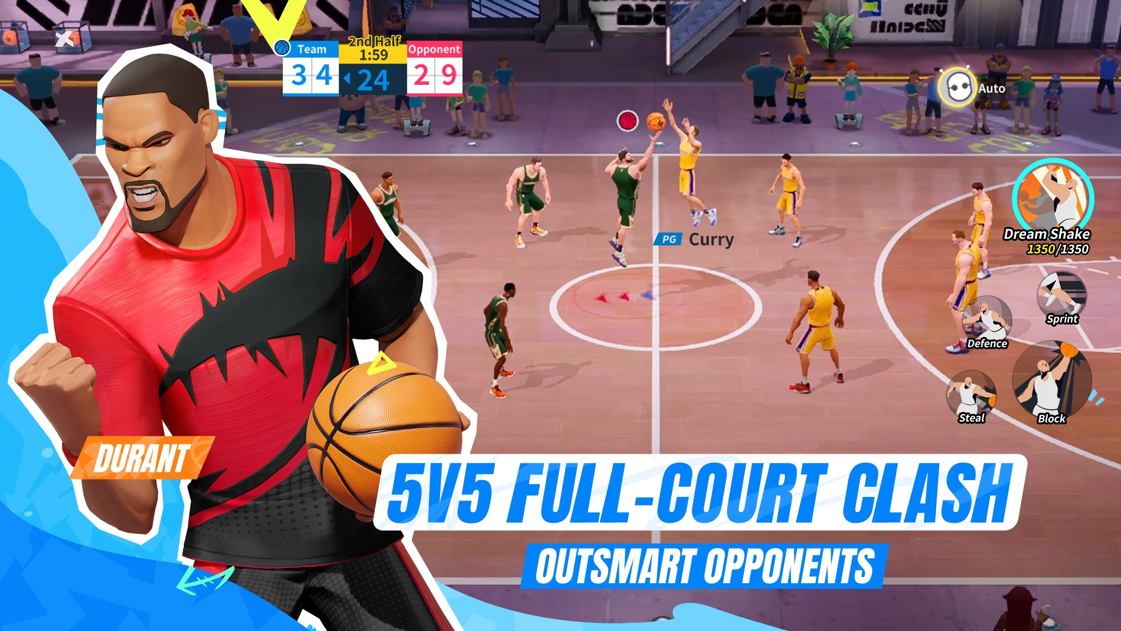 Các trận đấu của Dunk City Dynasty nhanh, linh hoạt, cơ chế điều khiển đơn giản nhưng sâu sắc