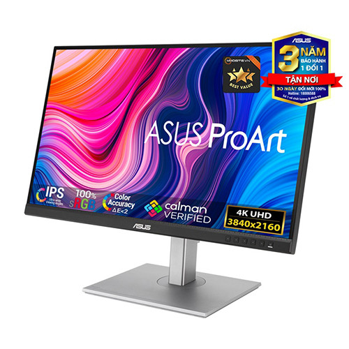 Dòng ProArt của ASUS nổi tiếng trong cộng đồng thiết kế với mức giá hợp lý nhưng vẫn đảm bảo tiêu chuẩn màu sắc cho công việc sáng tạo.