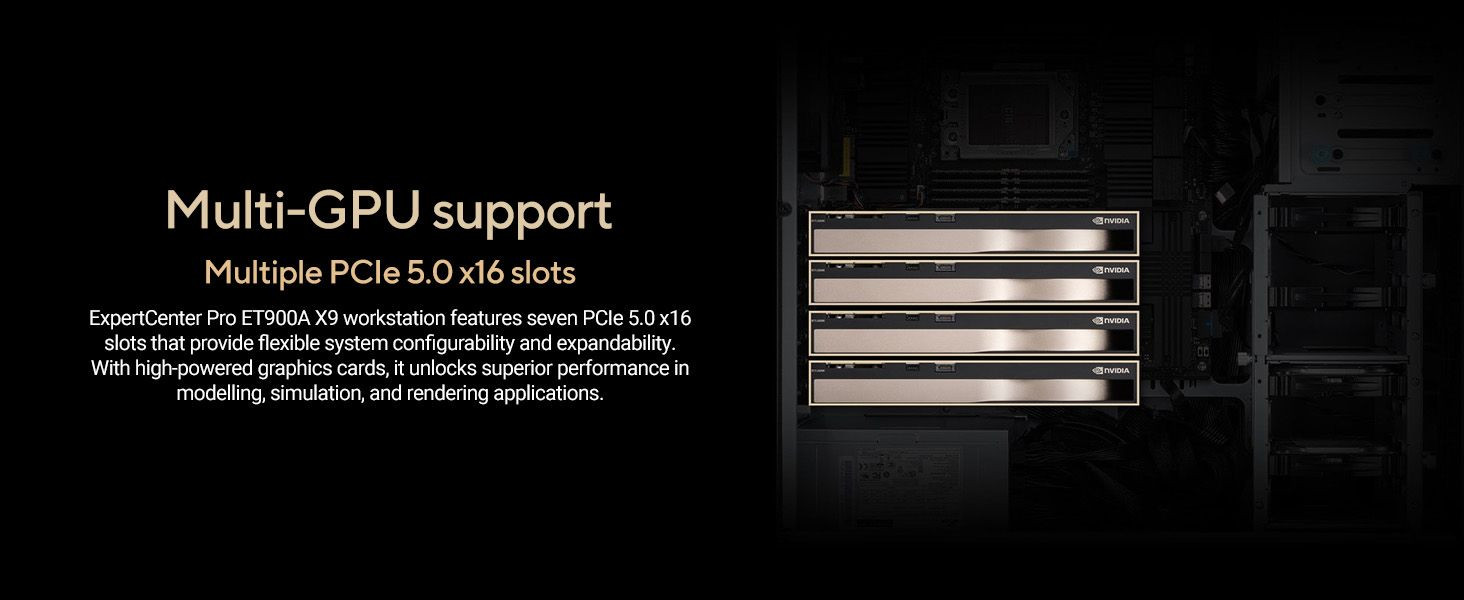 Hỗ trợ tối đa 2 GPU NVIDIA Quadro RTX™, lý tưởng cho kết xuất 2D/3D, dựng hình và AI.