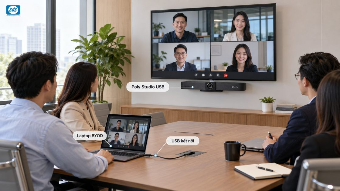 Poly Studio USB: Phù hợp phòng họp và doanh nghiệp nào? (2)