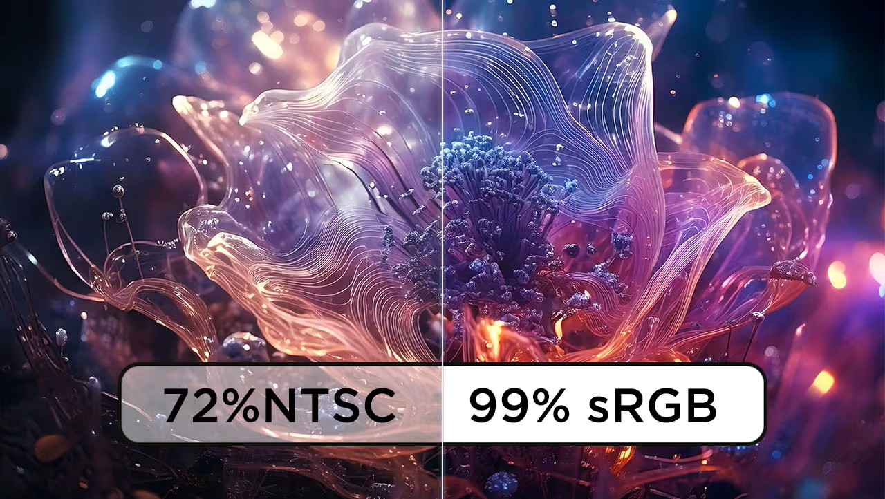 ThinkVision S27i-30 hỗ trợ hiển thị 16.7 triệu màu, độ phủ màu đạt 99% sRGB với độ sâu màu 8-bit.