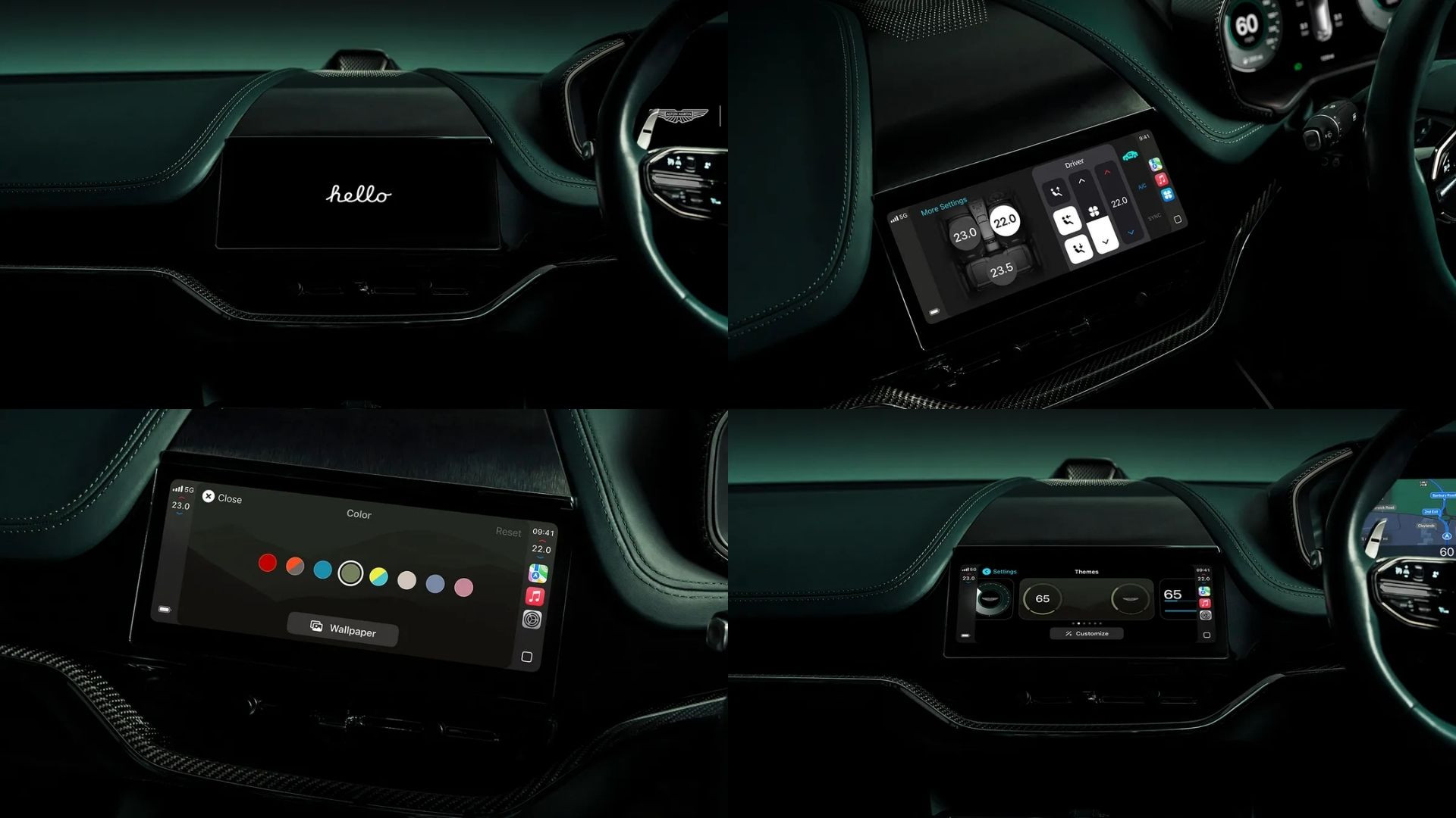 CarPlay Ultra có thể tích hợp điều hướng GPS, media, điều chỉnh điều hòa, hiển thị tốc độ xe, mức tiêu hao nhiên liệu