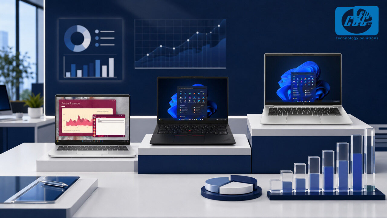 Minh họa dự toán laptop doanh nghiệp cho 20, 50 và 100 nhân sự