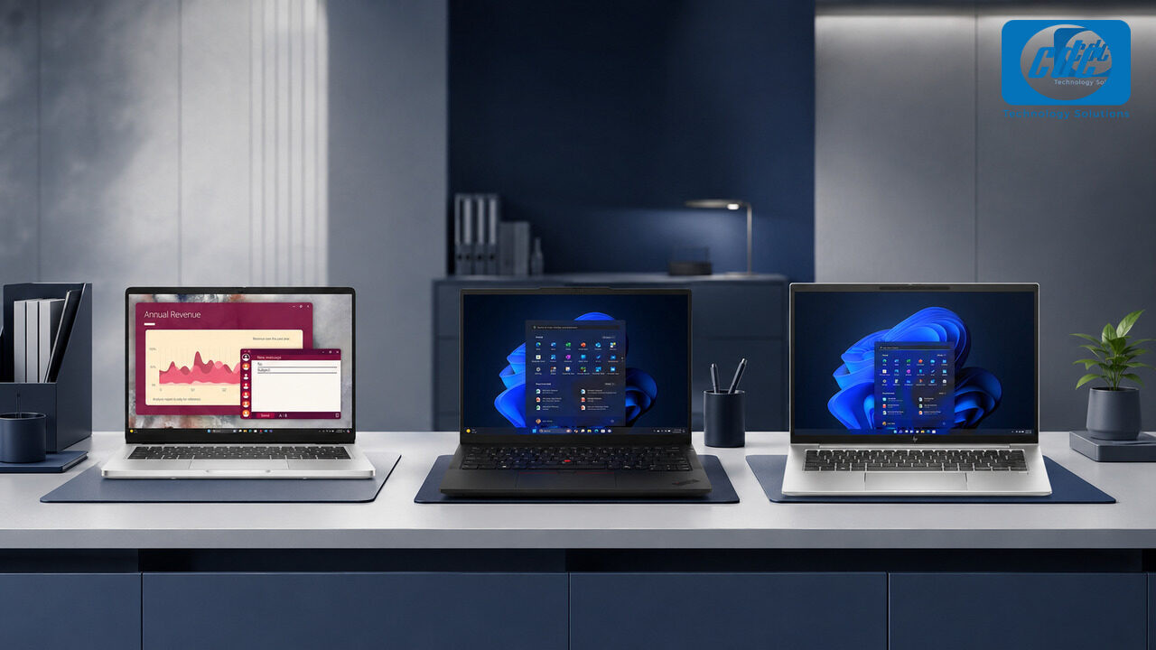 Minh họa phân nhóm cấu hình laptop doanh nghiệp theo nhu cầu và ngân sách