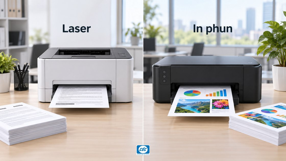 Công nghệ laser hay in phun có quyết định công suất không?