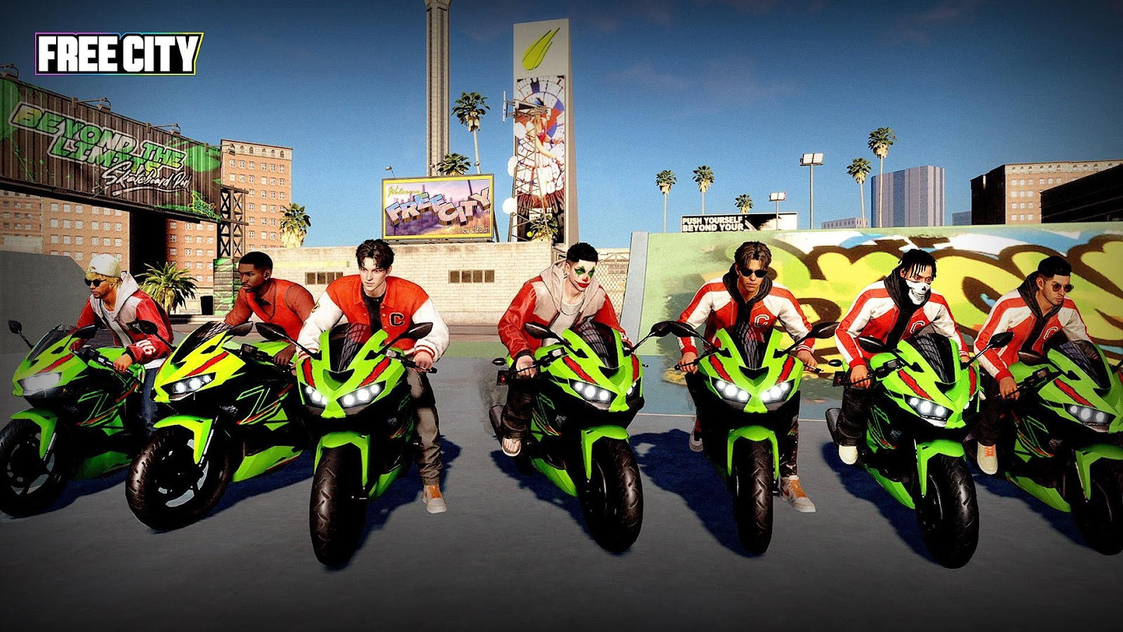 Free City có hệ thống bạn bè, bang hội, voice chat, tổ đội nhiệm vụ, đấu trường,...