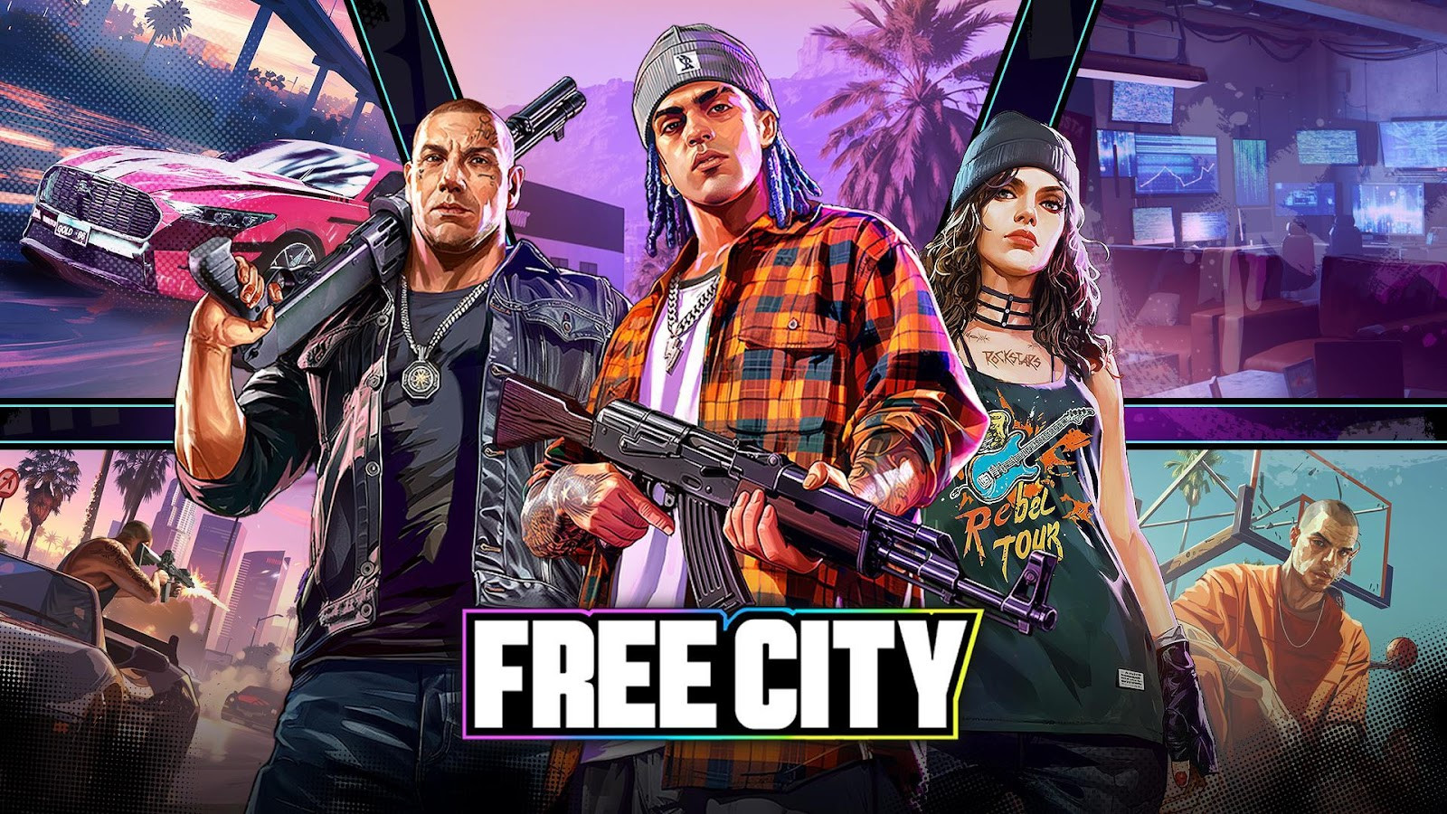 Free City là trò chơi hành động thế giới mở, nơi người chơi vào vai một nhân vật trong thành phố rộng lớn với hàng loạt hoạt động