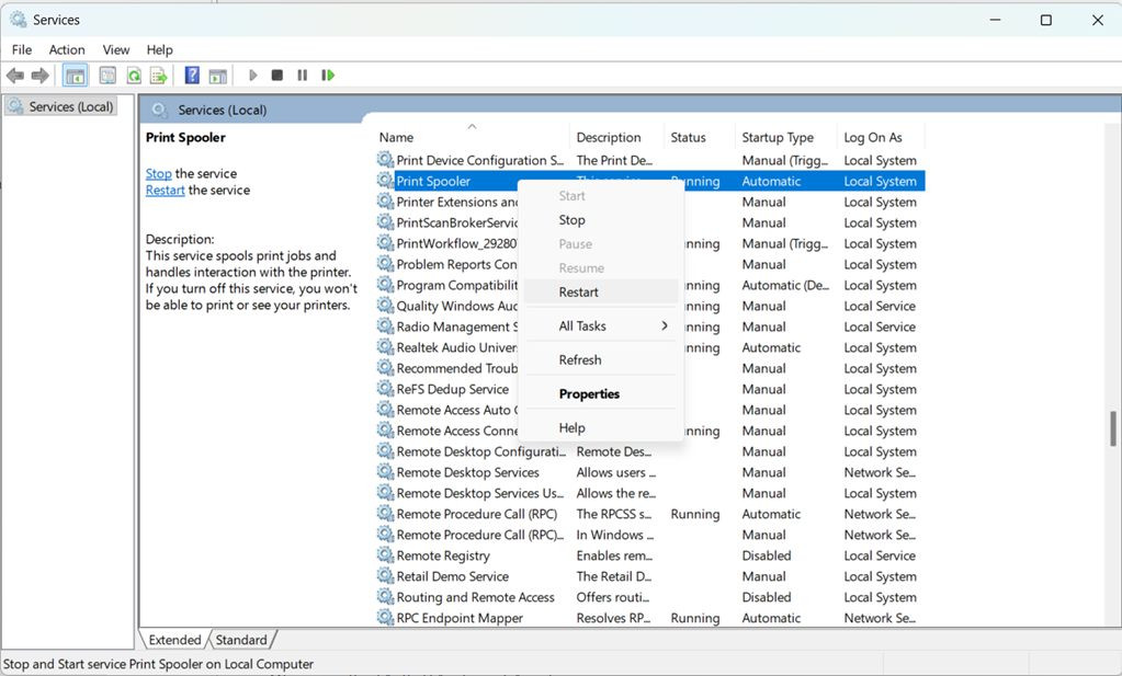 Lỗi máy in văn phòng