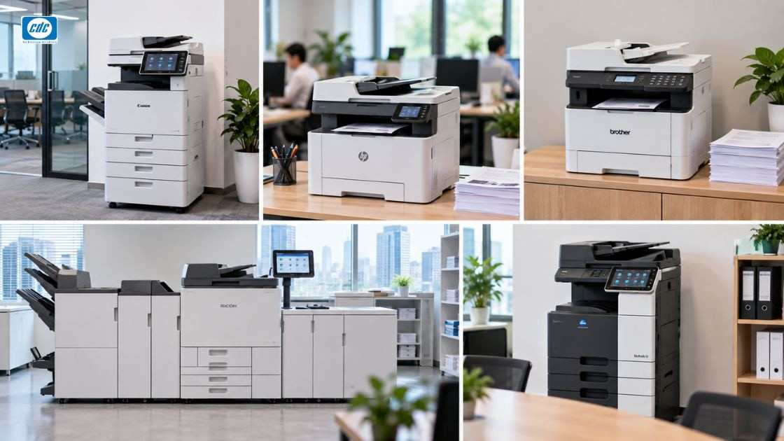 Máy photocopy đa chức năng là loại phổ biến trong văn phòng