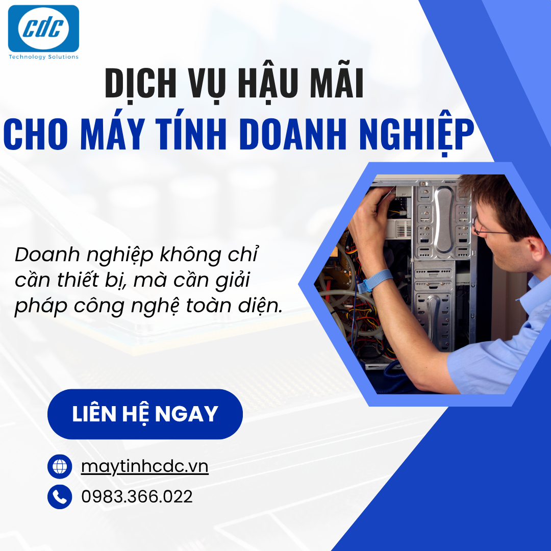 Tại Máy Tính CDC, chúng tôi hiểu rằng: “Doanh nghiệp không chỉ cần thiết bị, mà cần giải pháp công nghệ toàn diện.”