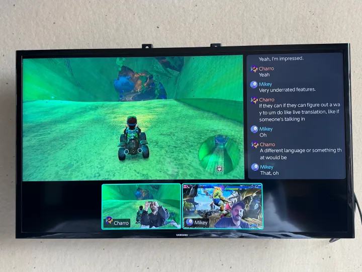 Switch 2 bổ sung tính năng GameChat cho phép trò chuyện nhóm, chia sẻ màn hình và dùng webcam trực tiếp trên máy