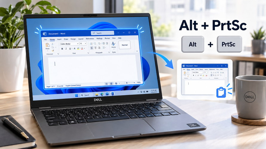 Alt PrtSc chụp cửa sổ Laptop Dell Chụp riêng cửa sổ trên Laptop Dell bằng Alt PrtSc