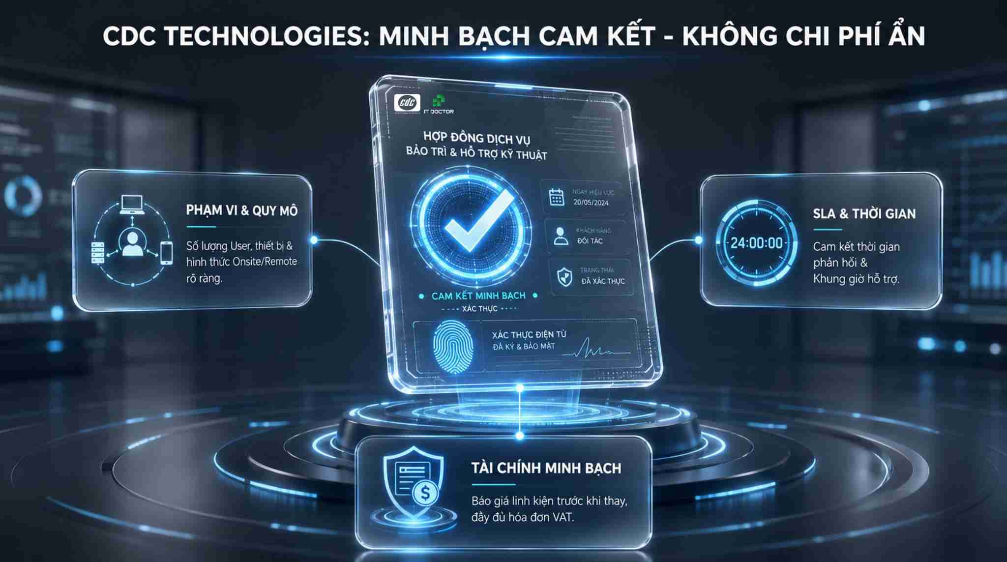 CDC cam kết hợp đồng dịch vụ kỹ thuật minh bạch