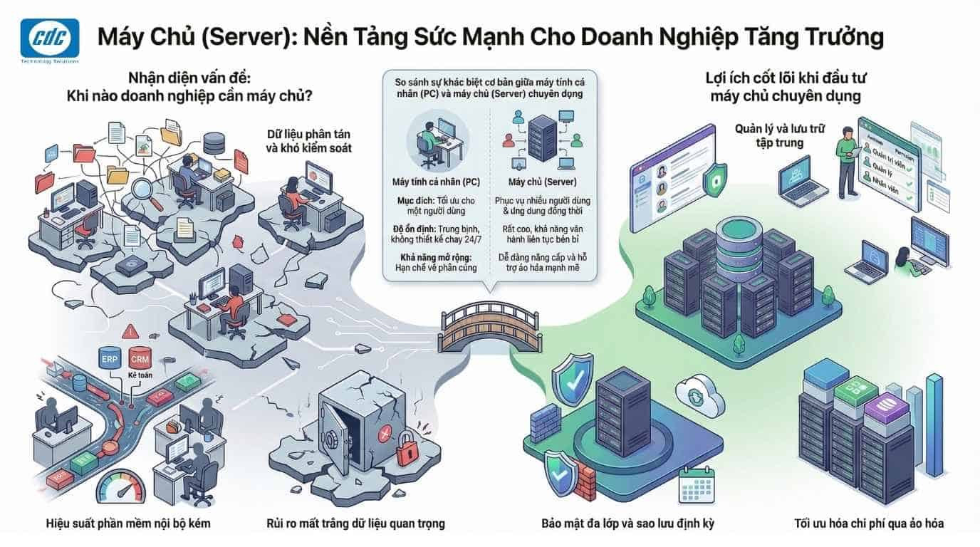 Vì sao doanh nghiệp nên sử dụng máy chủ riêng