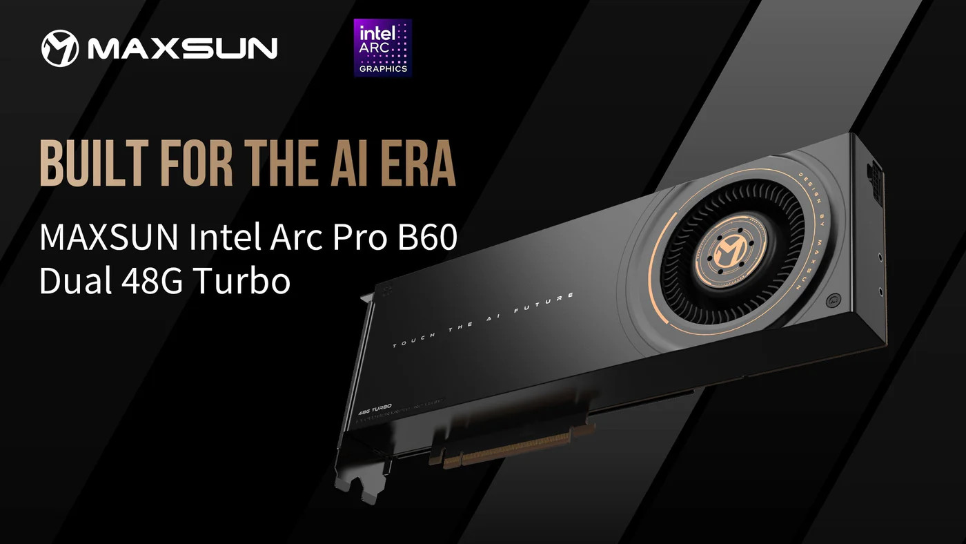 Arc Pro B60 Dual 48G Turbo dùng 2 GPU trên cùng một bo mạch