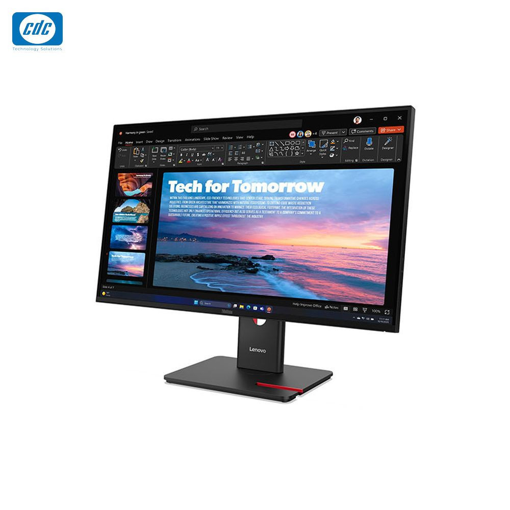 Lenovo ThinkVision T27QD-40 64AAGAR2VN phù hợp với bàn làm việc doanh nghiệp, dễ bố trí