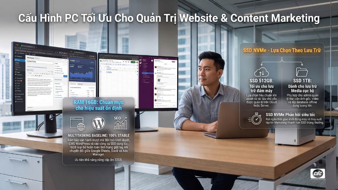 Chọn RAM, SSD cho PC Content Marketing
