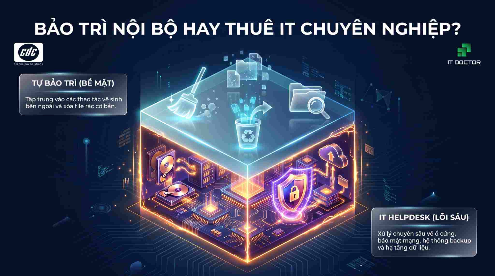 Tự bảo trì nội bộ hay thuê dịch vụ IT Helpdesk chuyên nghiệp?