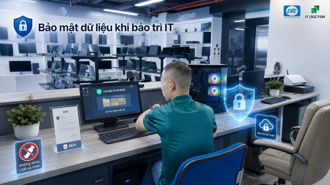 Cam kết bảo mật dữ liệu trong quá trình bảo trì IT