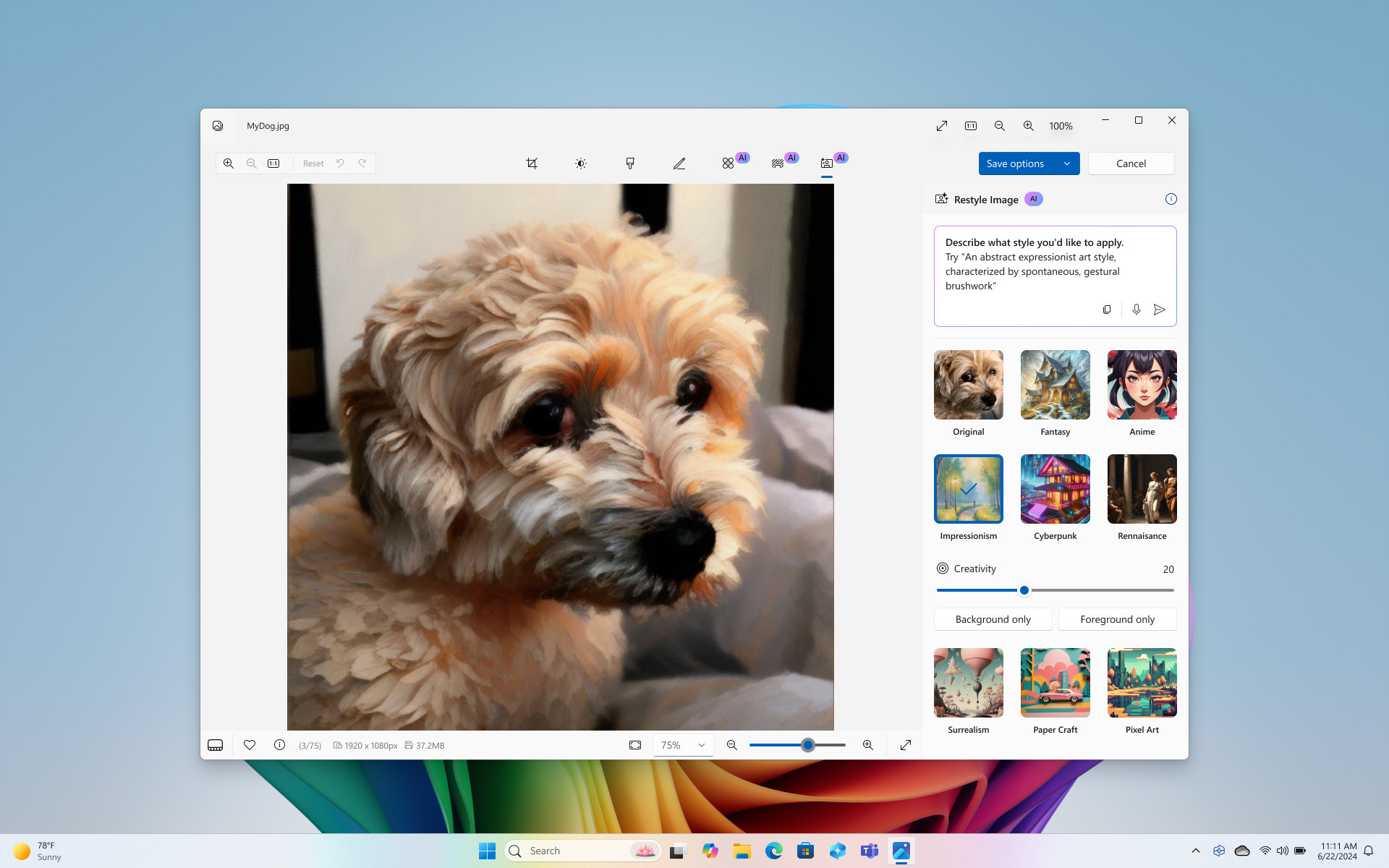 Live Caption, Cocreator – hỗ trợ phụ đề tự động, vẽ ảnh bằng AI