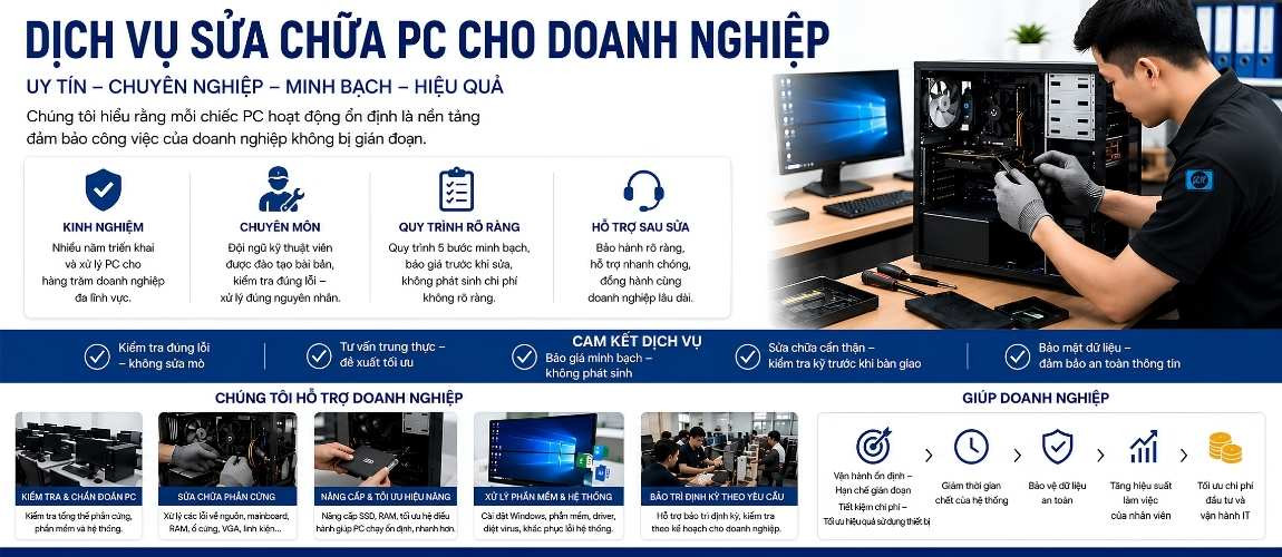 Hãy sử dụng dịch vụ sửa chữa PC tại CDC chúng tôi.