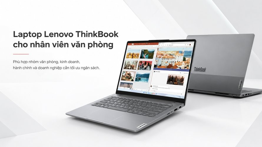 Laptop Lenovo ThinkBook cho nhân viên văn phòng