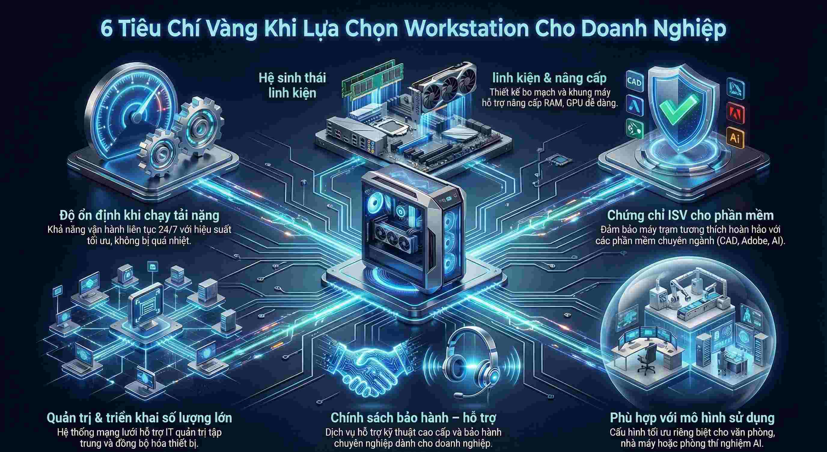 Tiêu chí so sánh workstation cho doanh nghiệp