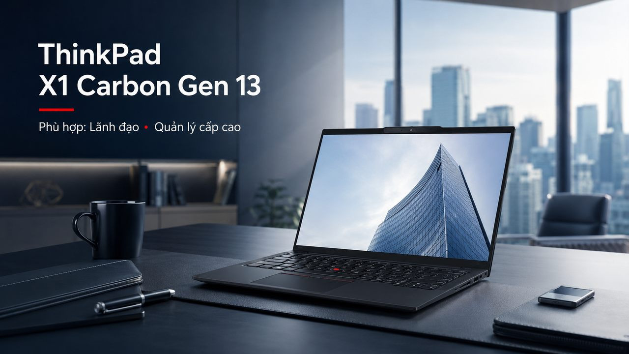 Laptop Lenovo ThinkPad X1 Carbon Gen 13 cho lãnh đạo và quản lý cấp cao