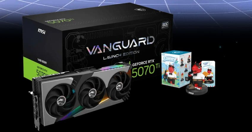 MSI RTX 5070 Ti VANGUARD SOC 16GB – Card đồ họa Blackwell hiệu suất cao, thiết kế nổi bật