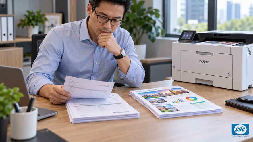 So sánh tài liệu đen trắng và tài liệu màu trong môi trường văn phòng So sánh tài liệu đen trắng và tài liệu màu trong môi trường văn phòng