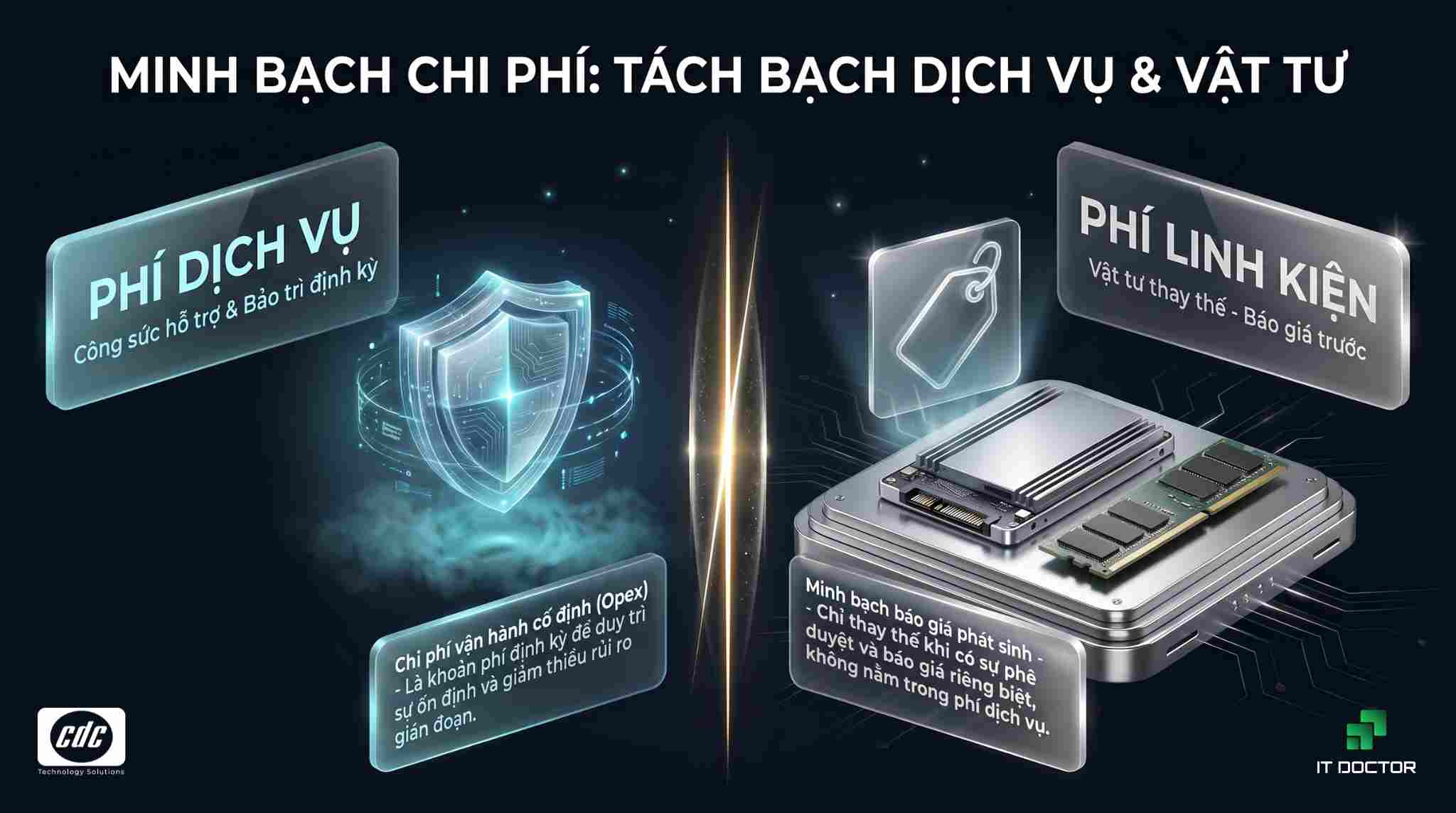 Phân định rạch ròi phí dịch vụ và chi phí thay thế linh kiện